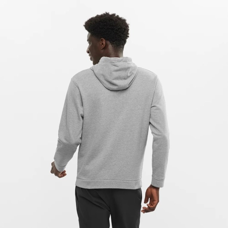 Grey Salomon Outlife Logo Summer Heather Men's Hoodie | IE XC2653